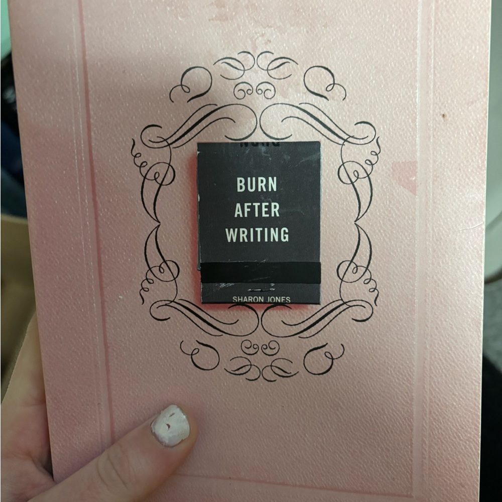 Pink 'Burn After Writing' Journal